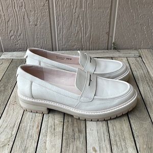 White Leather Penny Loafer